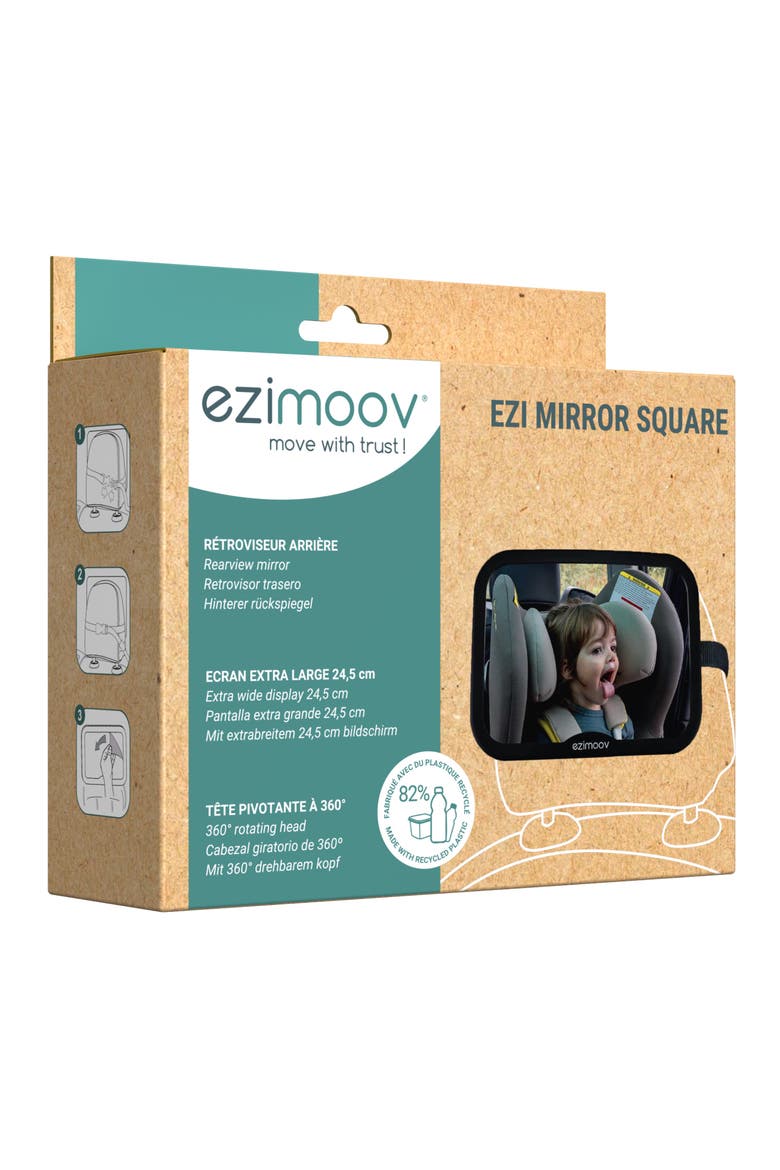 Square Back Seat Car Mirror 360° Adjustable, Alternate, color, Black