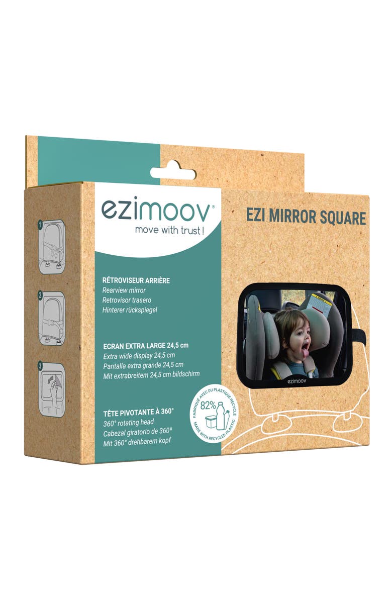 ezimoov Square Back Seat Car Mirror 360° Adjustable, Alternate, color, Black