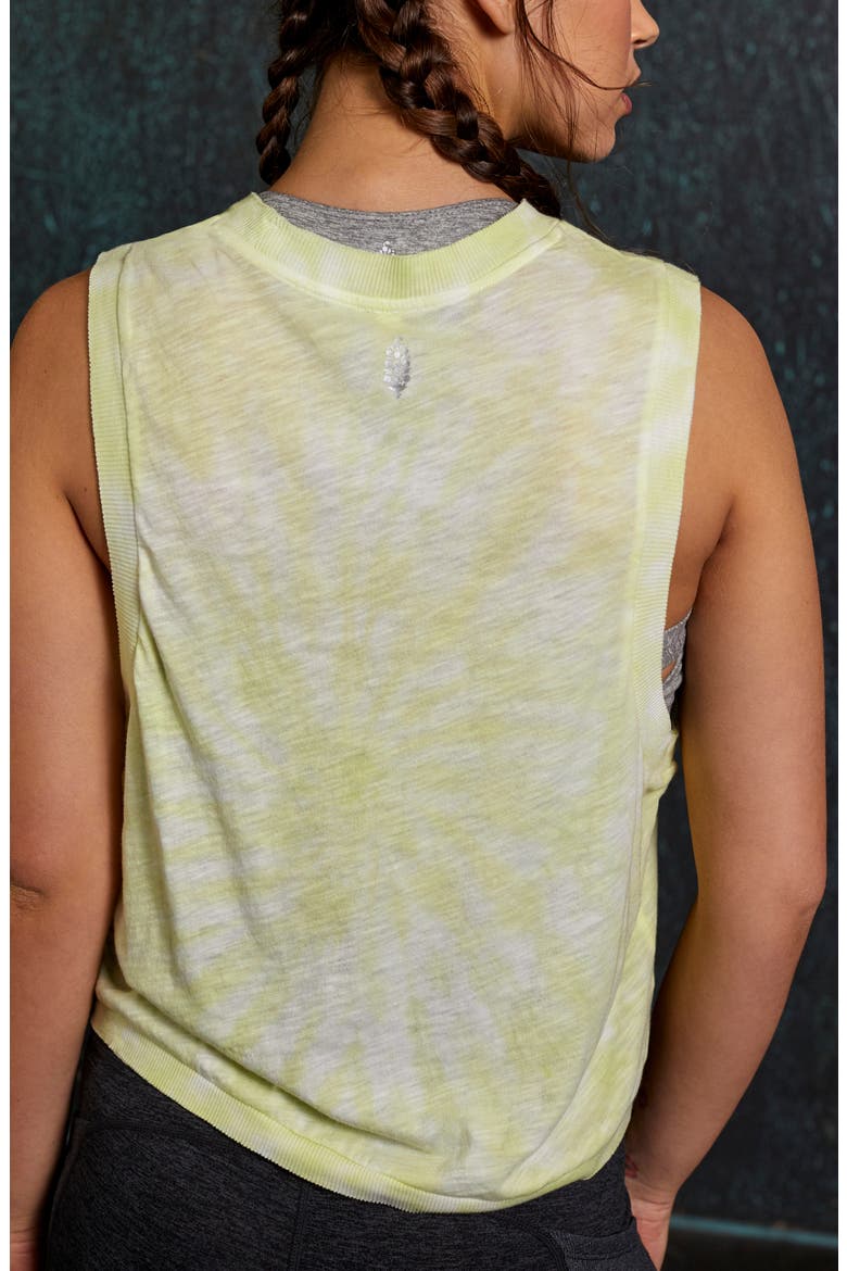 Free People FP Movement Love Tie Dye Tank, Alternate, color, KEY LIME COMBO