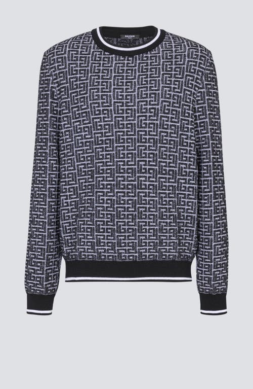 Shop Balmain Pb Labyrinth Knit Jumper