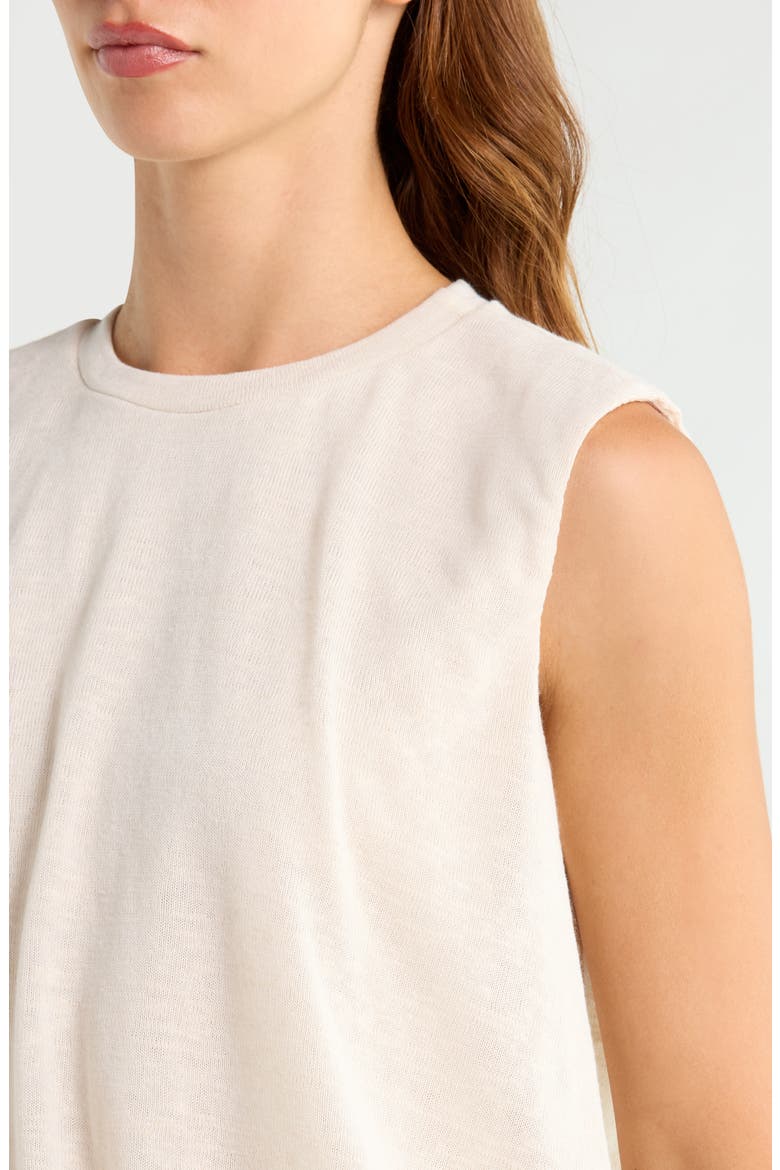 Quinn Bubble Sleeveless Top, Alternate, color, BONE