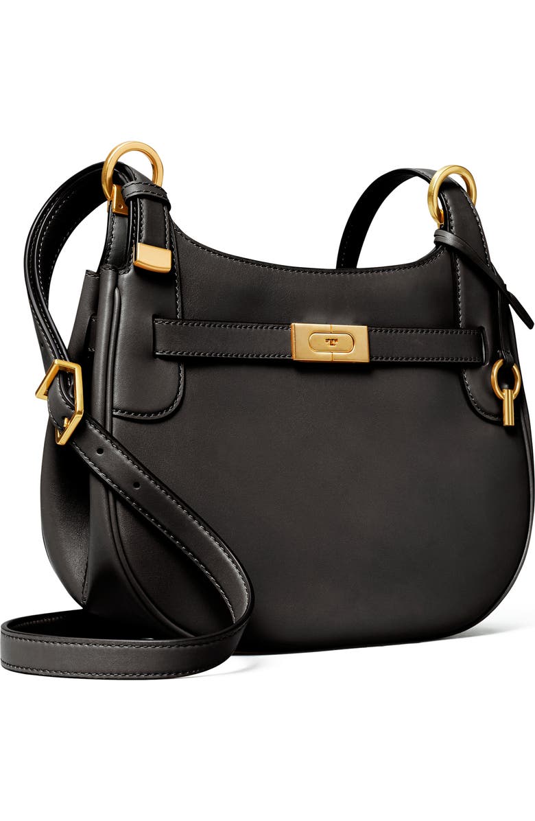 Tory Burch Lee Radziwill Leather Saddle Bag, Alternate, color,