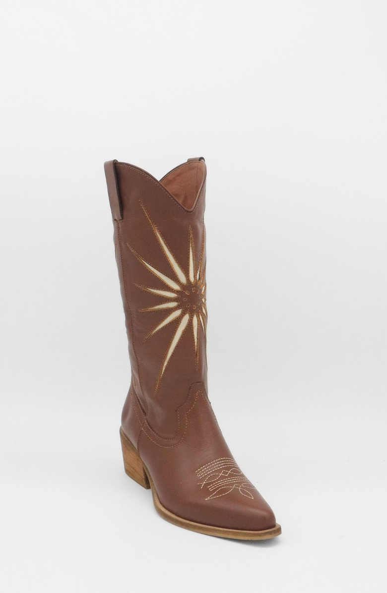 STIVALI NEW YORK Moonrise Western Cowboy Boots, Alternate, color, Brown