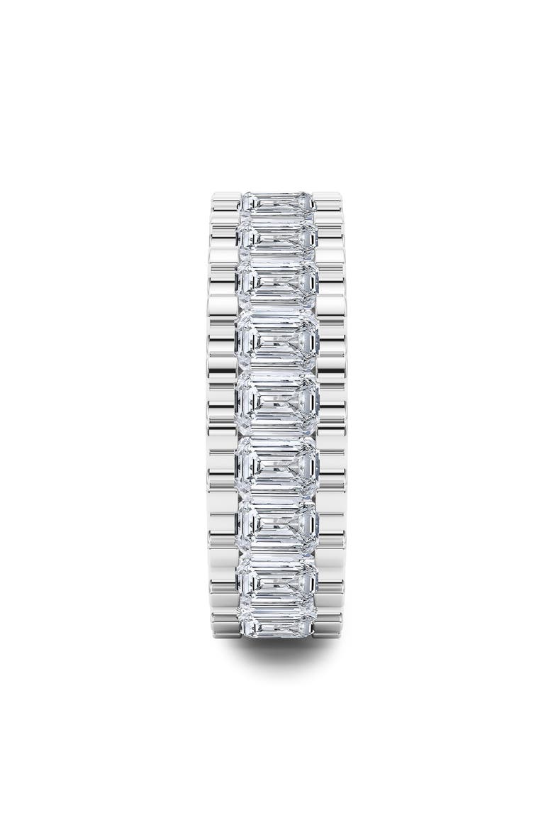 Emerald Lab Grown Diamond Channel Ring, Alternate, color, 18K WHITE GOLD