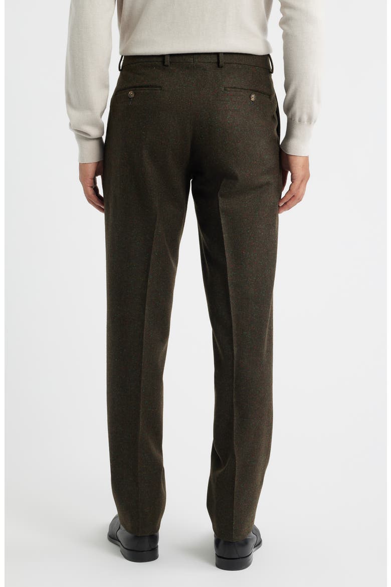 Lambswool & Cashmere Donegal Tweed Dress Pants, Alternate, color, OLIVE