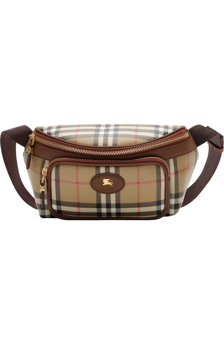 Burberry Check Belt Bag, Main, color, Archive Beige