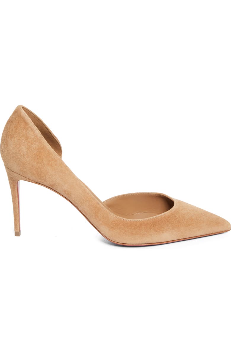 Christian Louboutin Iriza Pointed Toe Half d'Orsay Pump, Alternate, color, Lionne/ Lin Lionne