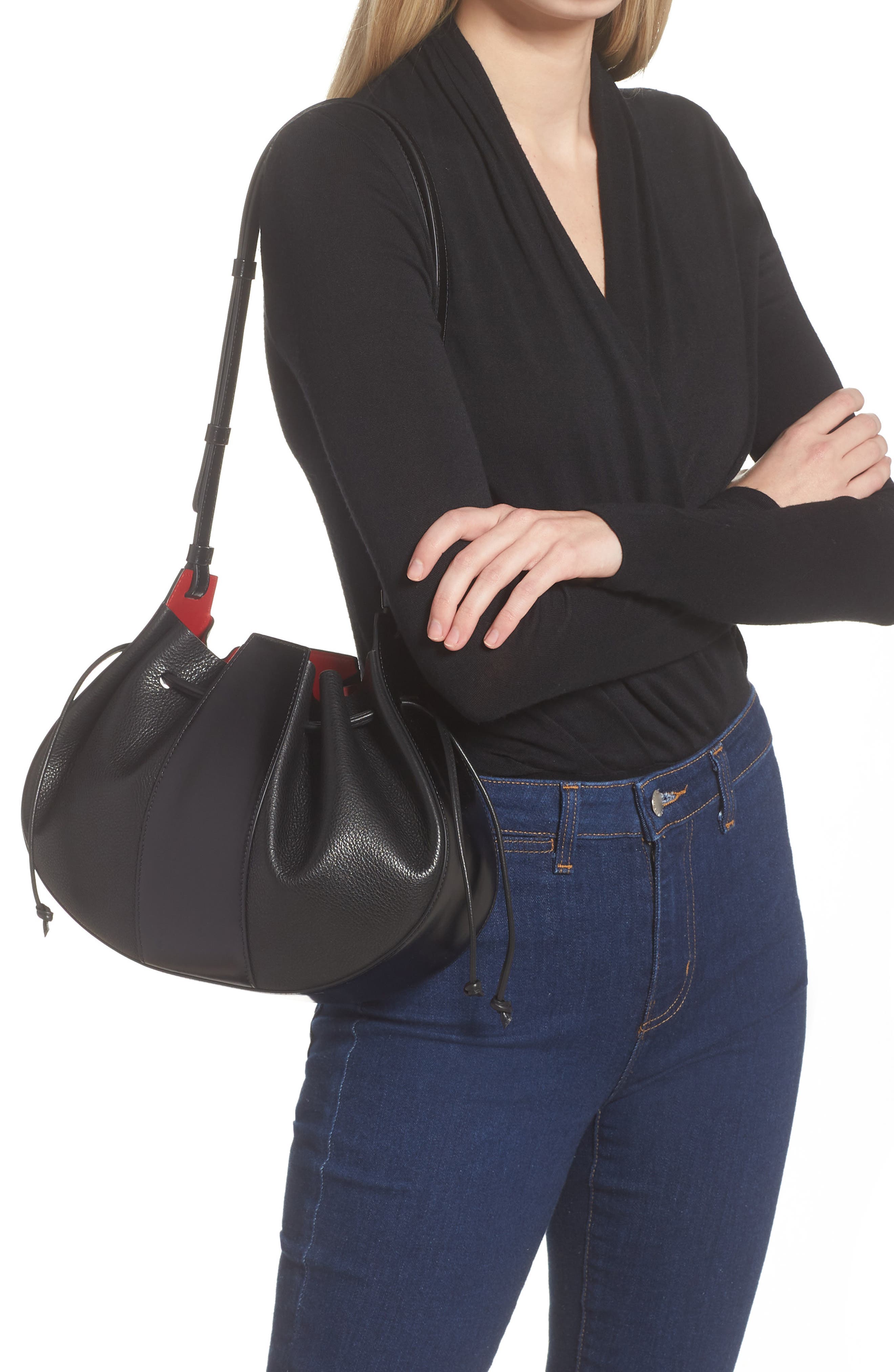 Mansur Gavriel Lilium Leather Bucket Bag, Alternate, color, 