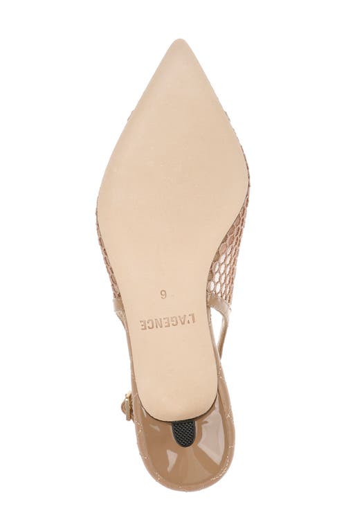 L Agence L'agence Graland Pointed Toe Slingback Pump In Cappuccino Mesh