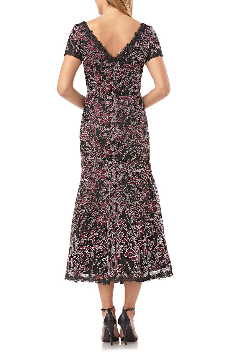 JS Collections Embroidered Mesh Dress, Alternate, color, 