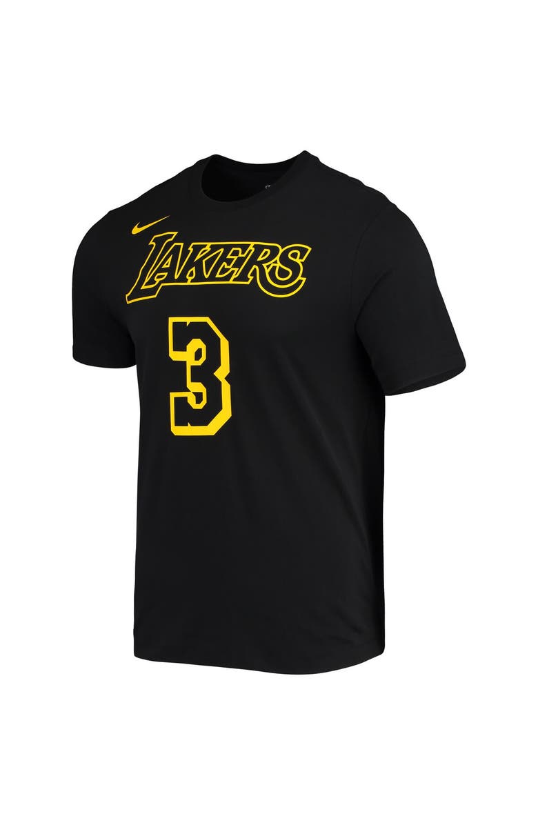 Nike Men's Nike Anthony Davis Black Los Angeles Lakers Name & Number Mamba T-Shirt, Alternate, color,