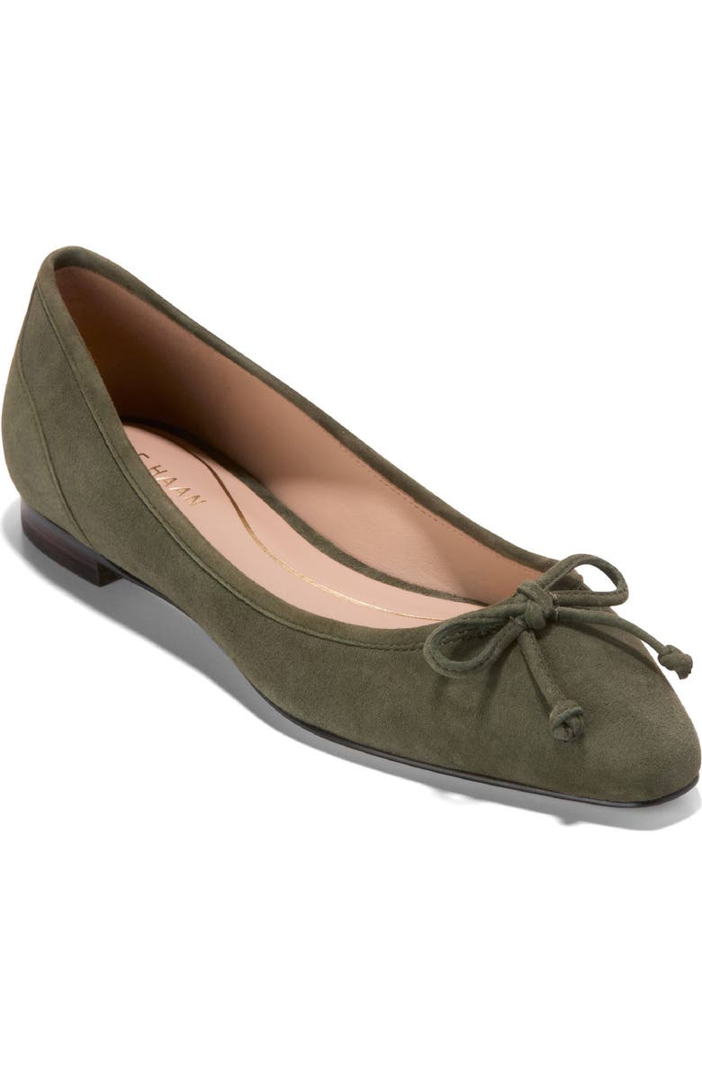 Cole Haan Paget Ballet Flat, Main, color, Olive Night Suede