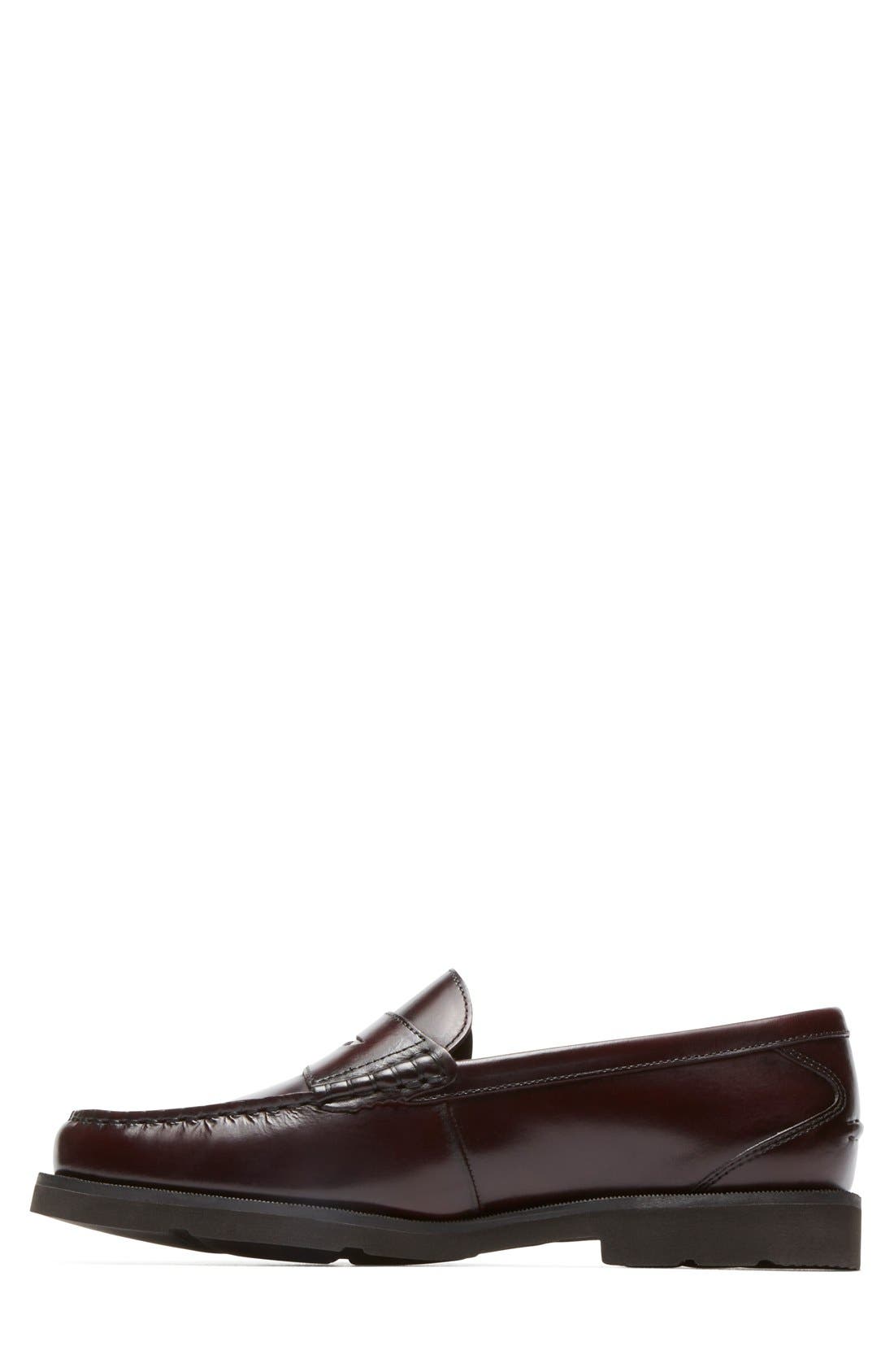 'Modern Prep' Penny Loafer, Alternate, color, BURGUNDY