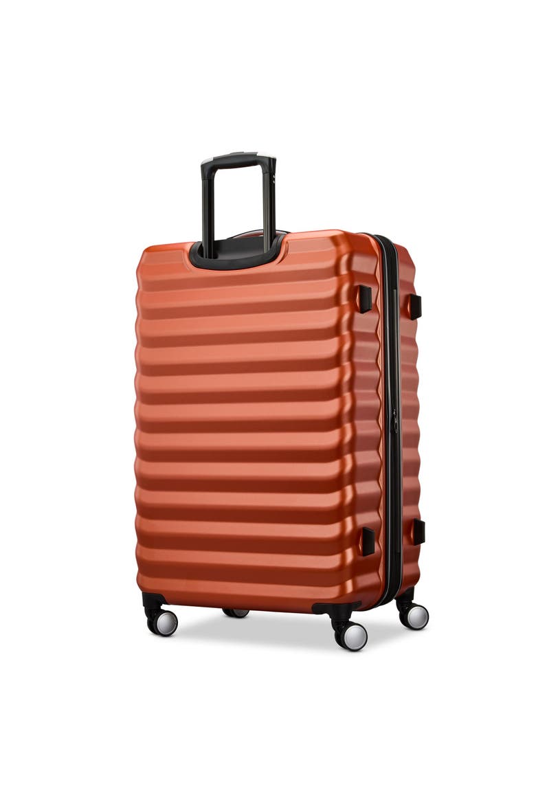 Element Hardside Expandable 28" Large Checked Spinner Luggage, Alternate, color, Copper Orange