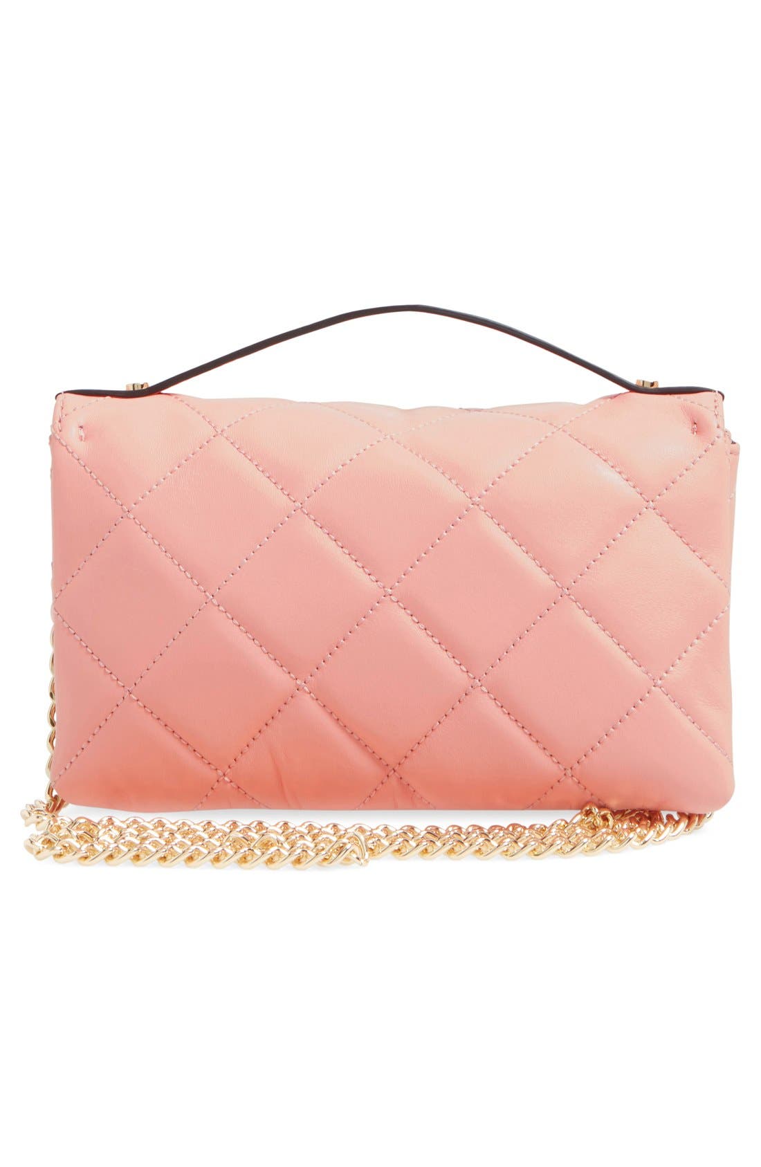 'Small Sloan' Lambskin Leather Crossbody Bag, Alternate, color, PALE PINK/ GOLD