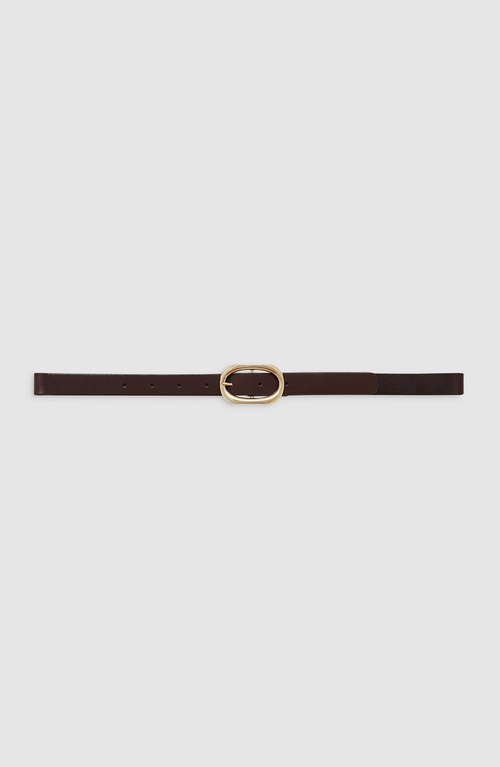 Anine Bing Small Signature Link Belt In Brown