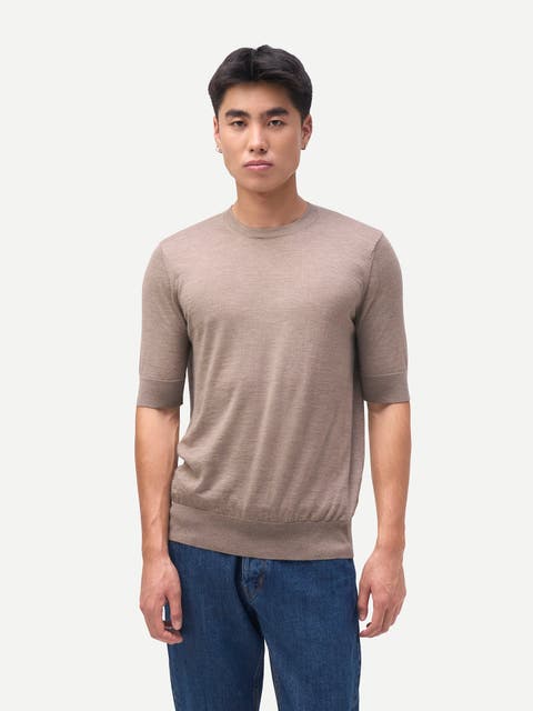 Silk Cashmere Crew Neck T-Shirt