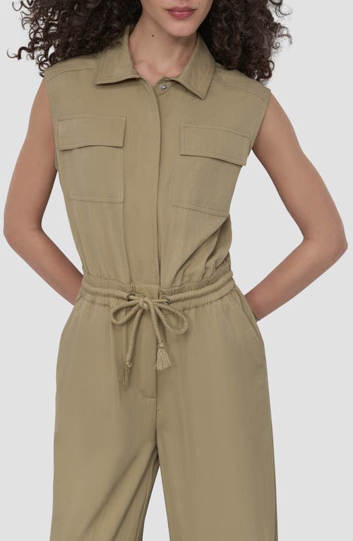 DKNY DKNY SLEEVELESS TWILL JUMPSUIT 