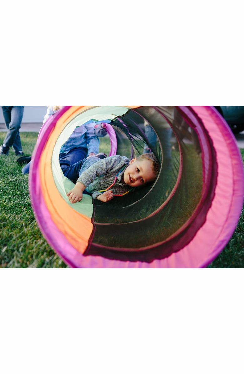 Pacific Play Tents Peek-a-Boo I See You 6-Foot Tunnel, Alternate, color, Purple Blue Green Yellow