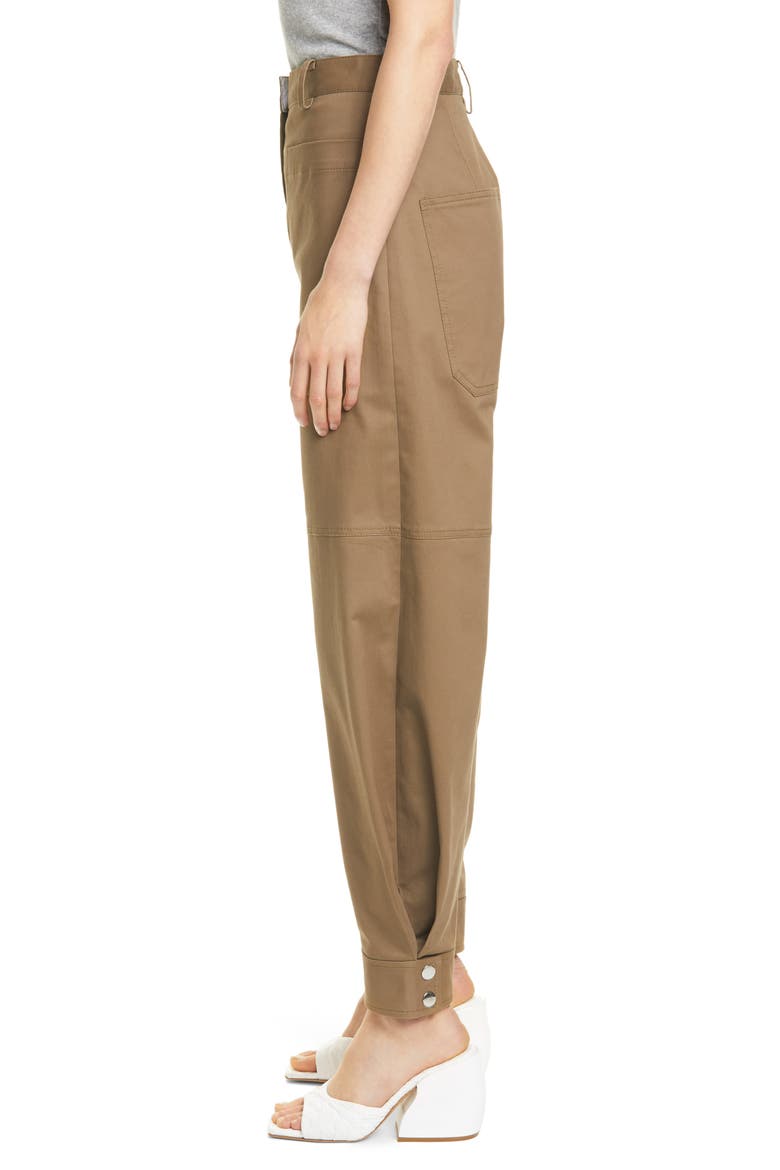 Myriam Sculpted Stretch Twill Pants, Alternate, color, UTILITY BROWN