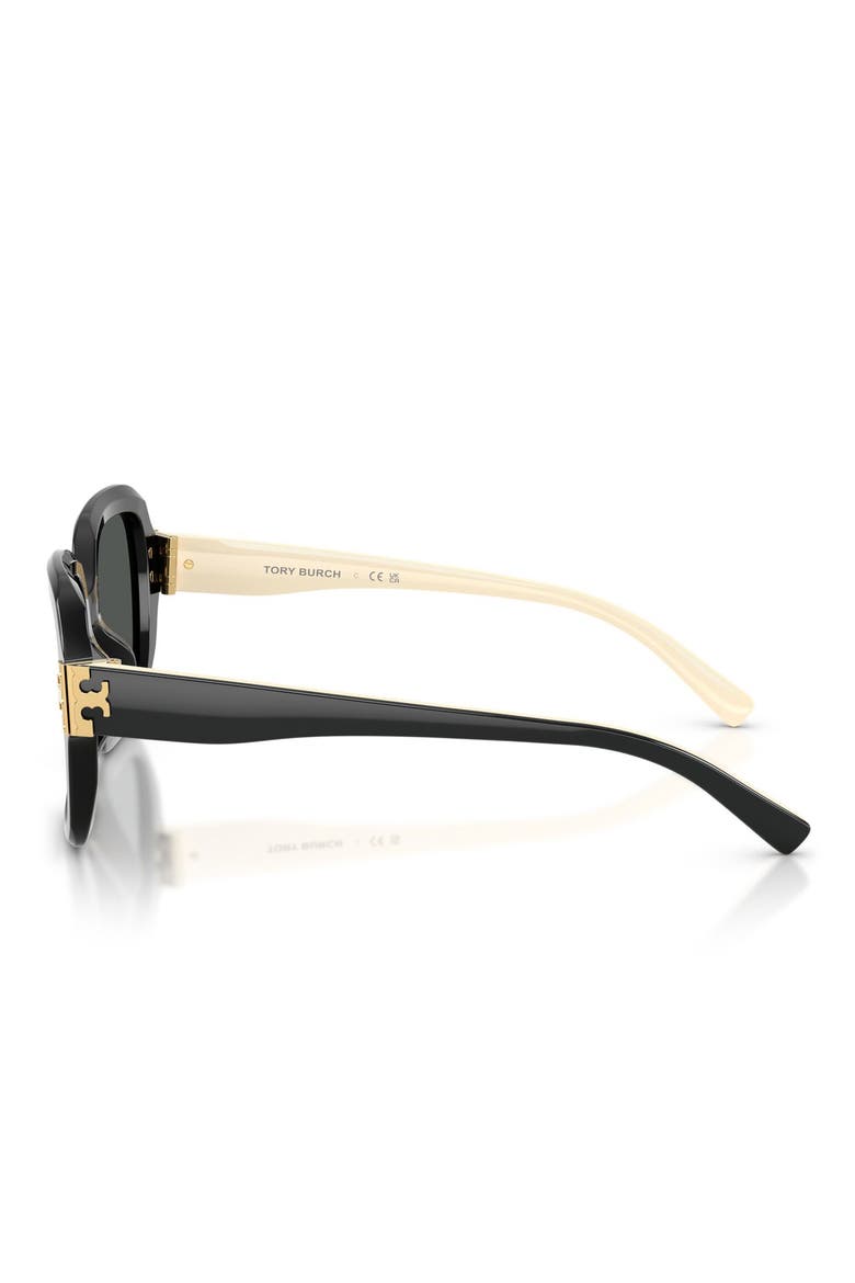 51mm Square Sunglasses, Alternate, color, BLACK / DARK GREY