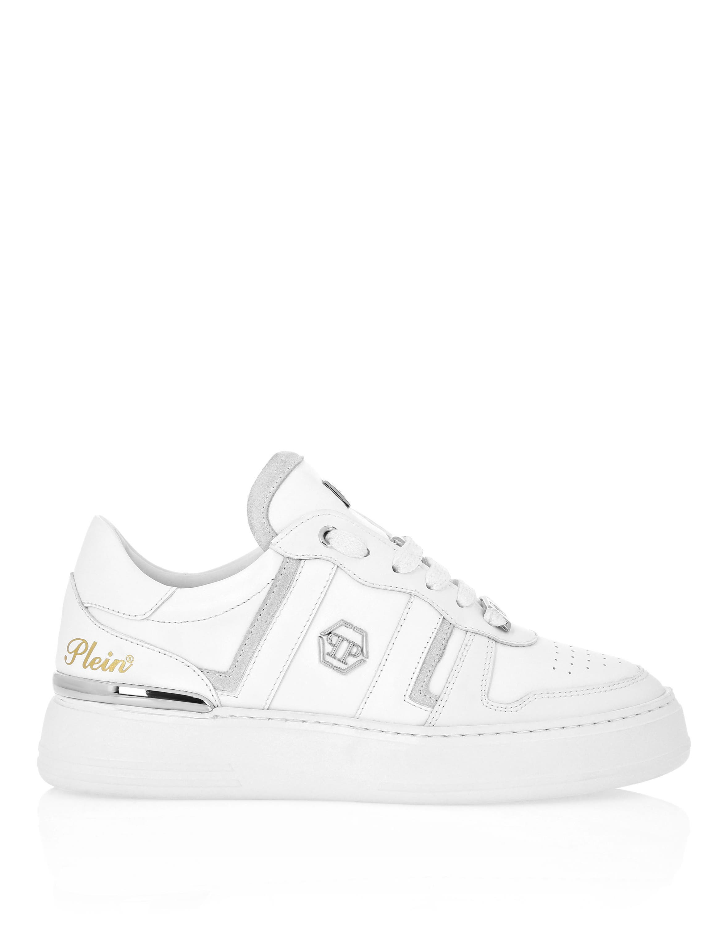 Low Top Sneakers Stripes Unisex, Alternate, color, white