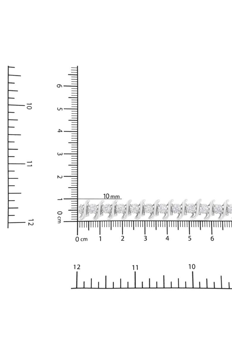 Haus of Brilliance Silver 3 cttw Diamond "S" Link Bracelet, Alternate, color, White