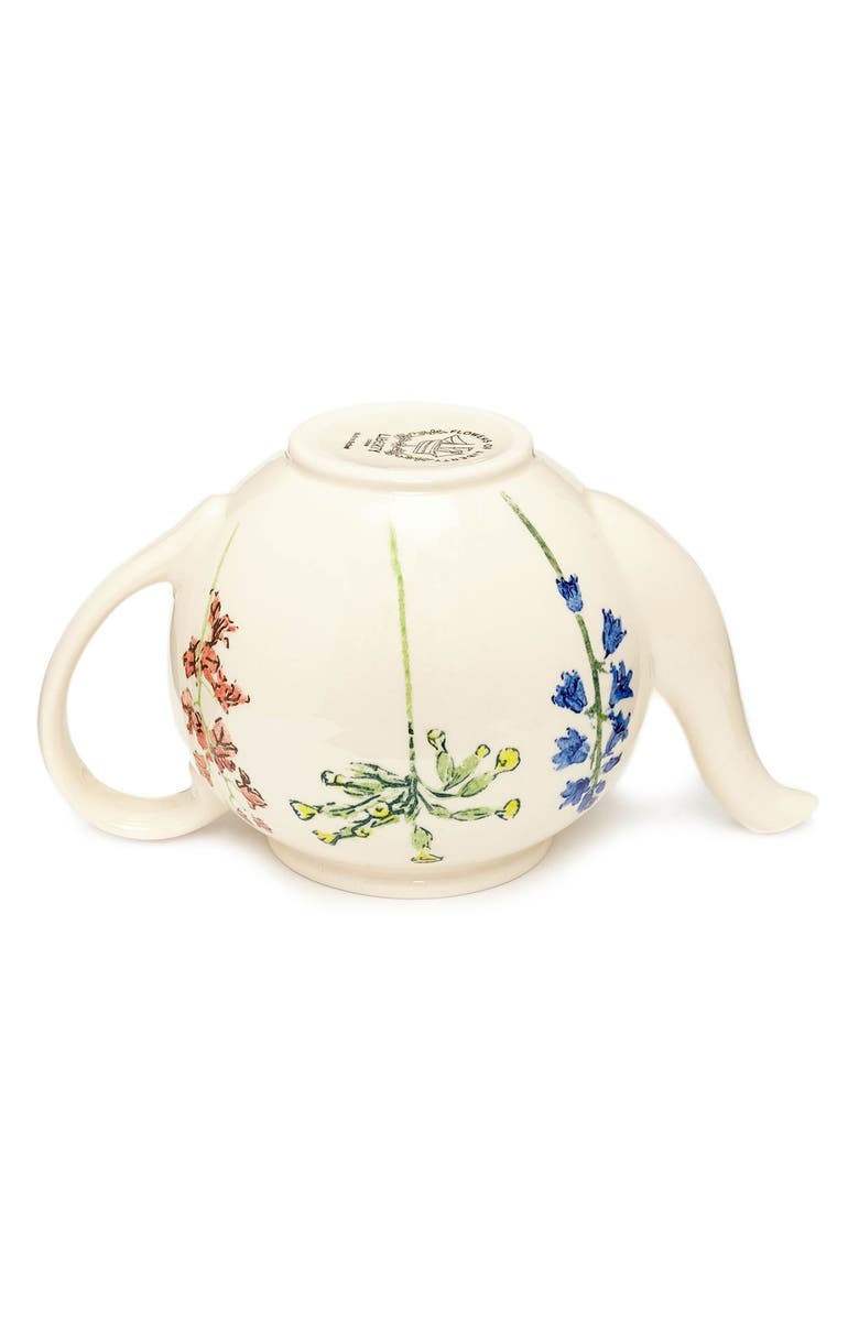Flowers of Liberty Floral Stenciled Ceramic Teapot, Alternate, color, 