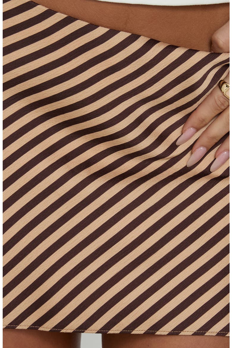 Eliena Striped Miniskirt, Alternate, color, BEIGE MULTI