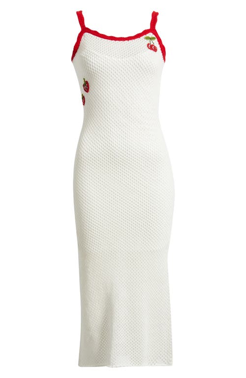 WAYF WAYF X STYLED BY COCO! MARCIE EMBROIDERED COTTON MIDI DRESS 