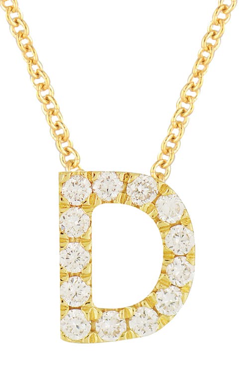 Bony Levy 18k Gold Pavé Diamond Initial Pendant Necklace In 18k Yellow Gold - D