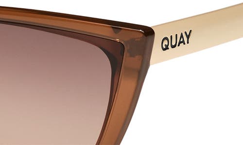Quay Call The Shots 59mm Cat Eye Sunglasses In Coffee/brown Fawn