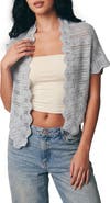 SAACHI Scalloped Pointelle Triangle Scarf