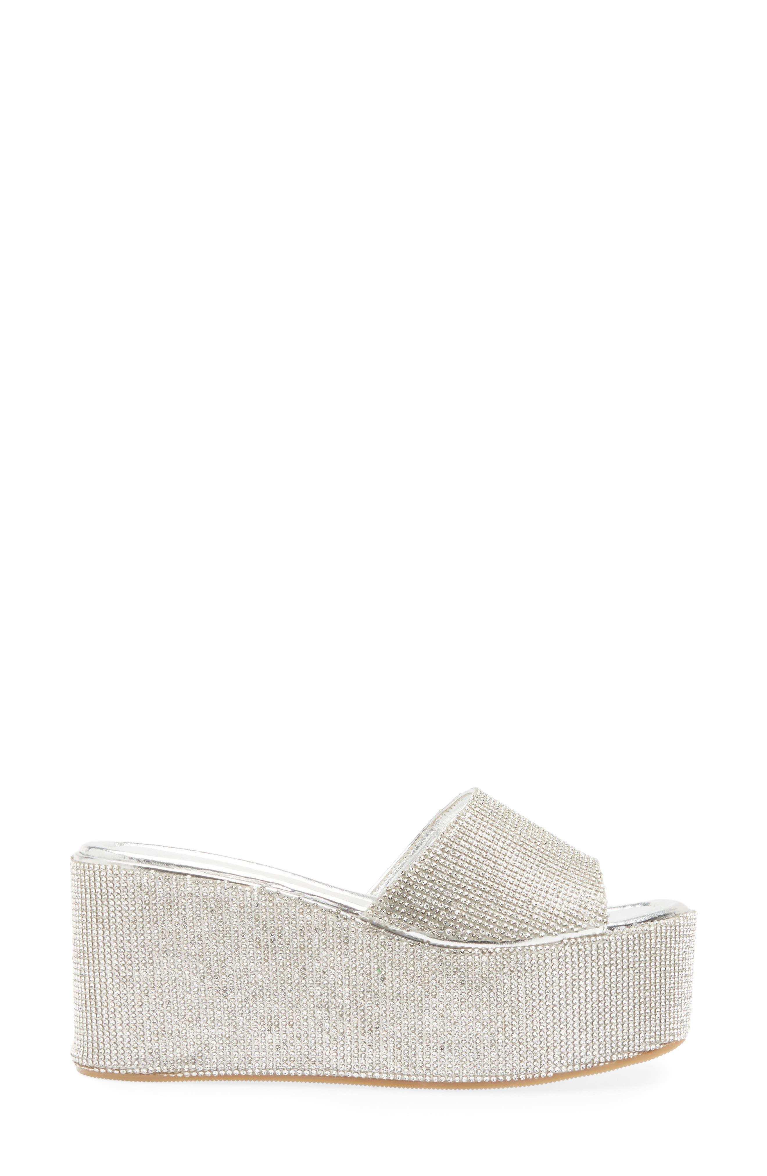 AZALEA WANG Arrow Platform Wedge Slide Sandal, Alternate, color, 