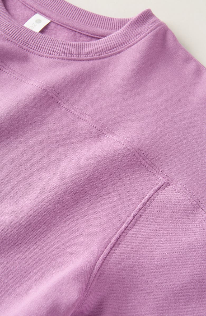 Zella Girl Kids' Step Up Fleece Sweatshirt, Alternate, color, Purple Canyon