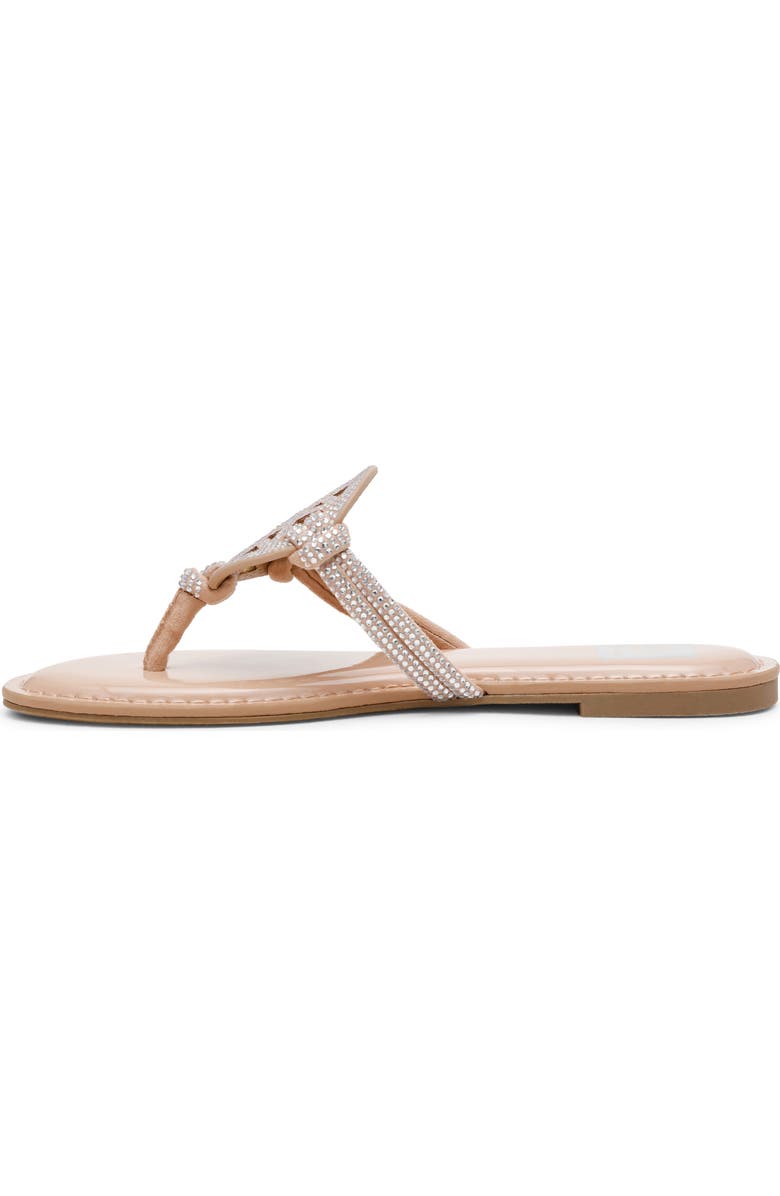 DV by Dolce Vita Gotie Rhinestone Strap Slide Sandal, Alternate, color, Nude Shiny