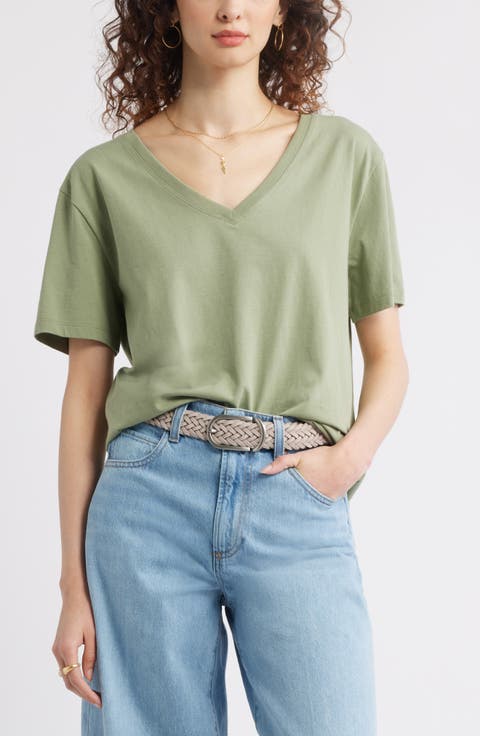 Core Cotton V-Neck T-Shirt