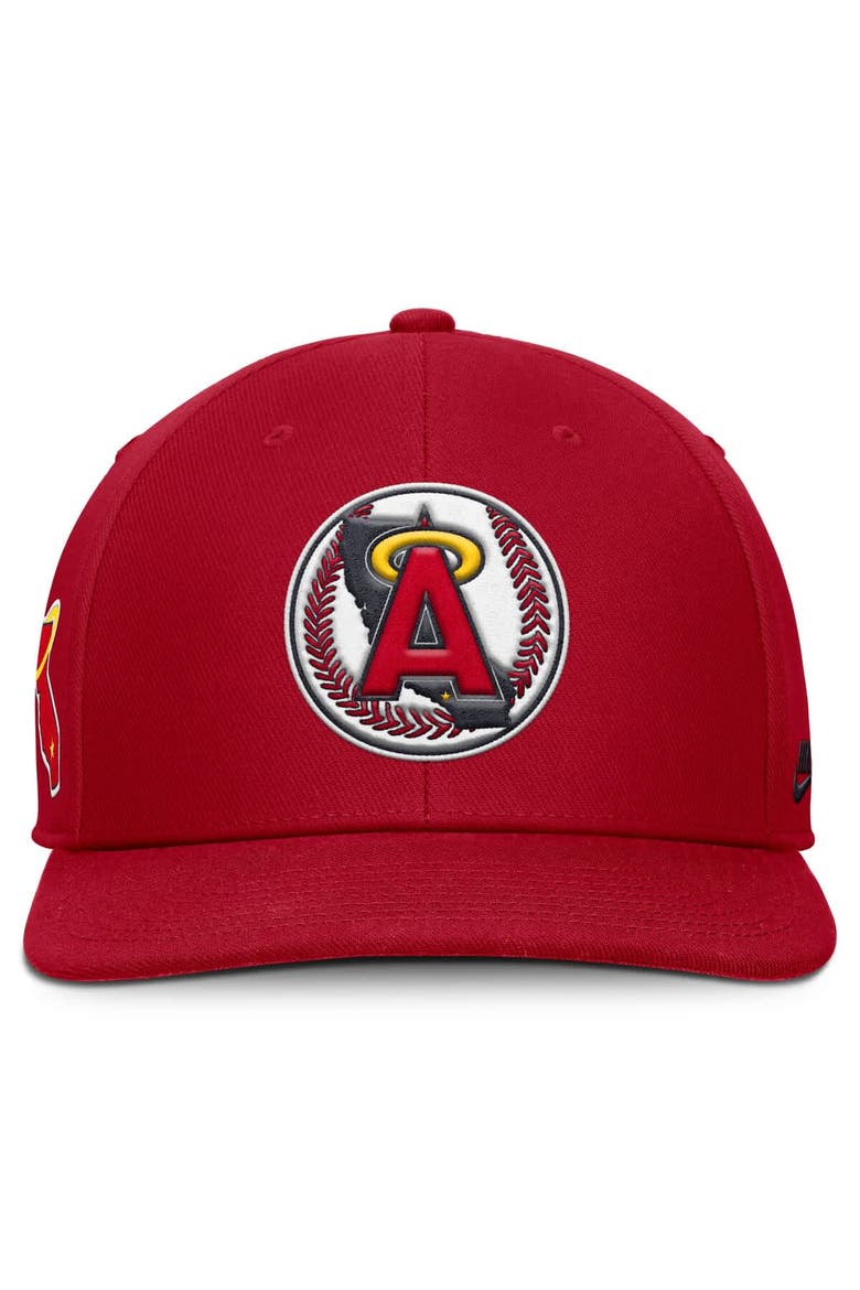 Men's Nike Red California Angels Pro Performance Snapback Hat, Alternate, color, Red