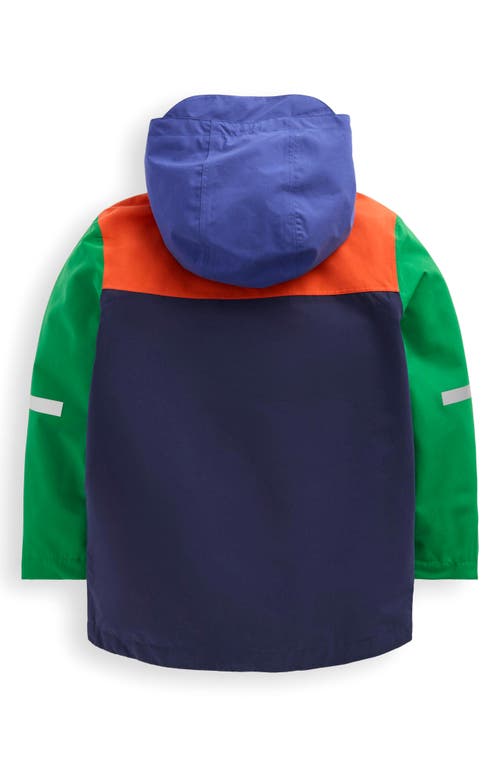 Mini Boden Kids' Waterproof Fisherman's Hooded Raincoat In Multi