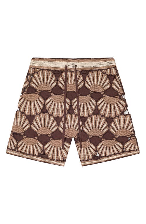 Mavrans Seashell Crochet Shorts In Beige