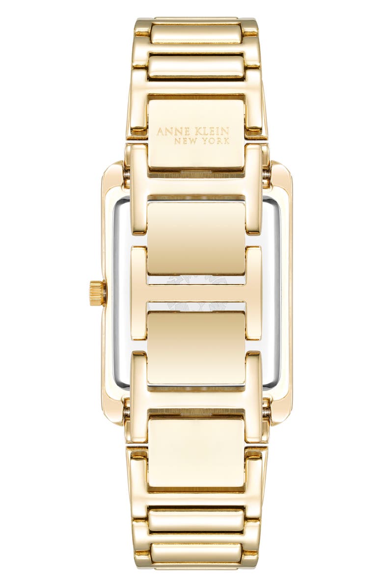 Anne Klein Three Hand Quartz Diamond Dial Bracelet Watch, 26mm x 37mm, Alternate, color,