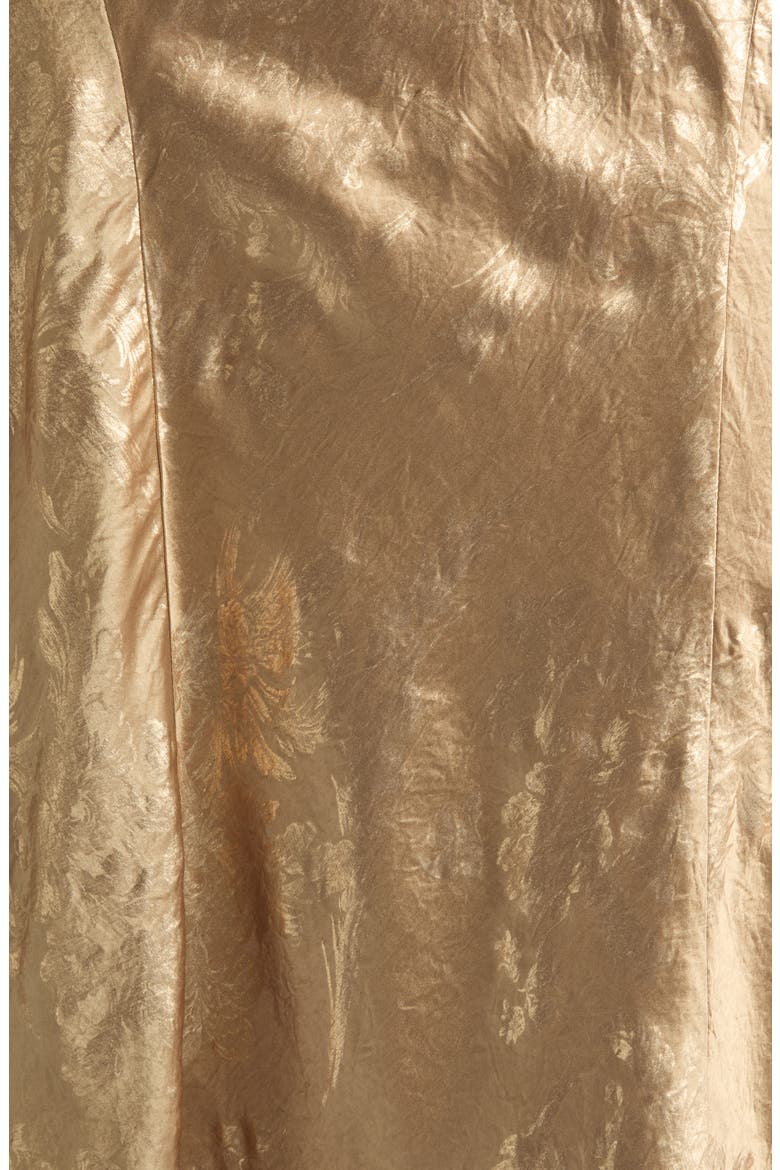 Gilded Peony Thalie Midi Dress, Alternate, color, GOLDEN GLOW