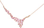 Haus of Brilliance Gold 1/2 Cttw Diamond and Sapphire Statement Station Necklace