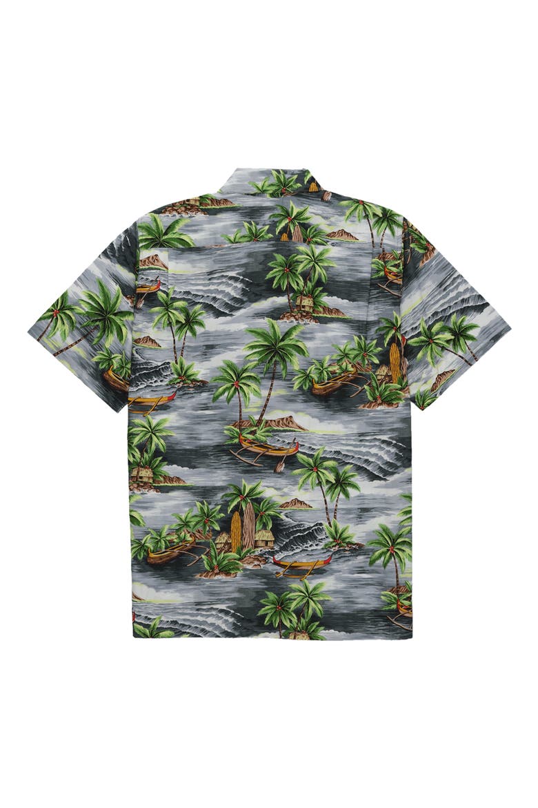 Outrigger Printed Cotton Shirt, Alternate, color, Silver
