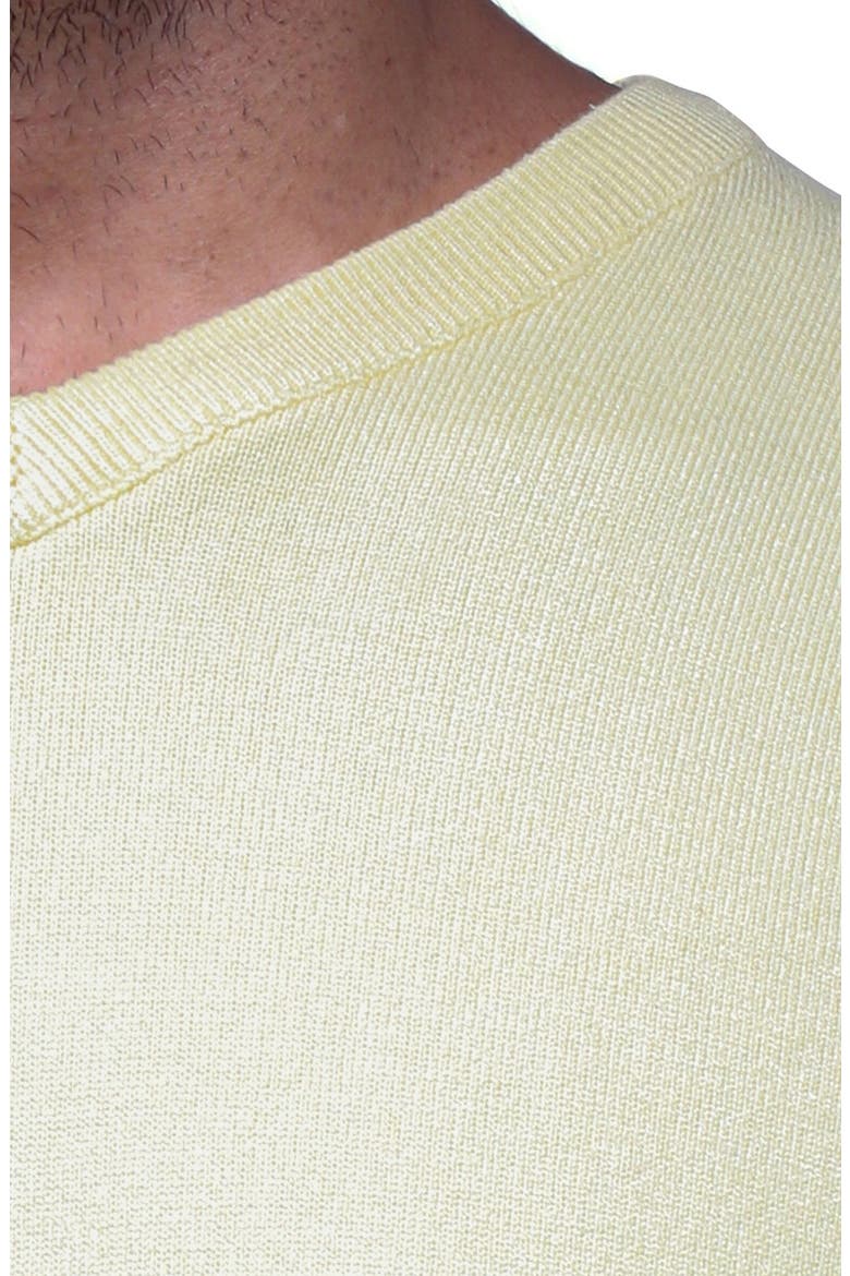 V-Neck Rib Knit Sweater, Alternate, color, BANANA