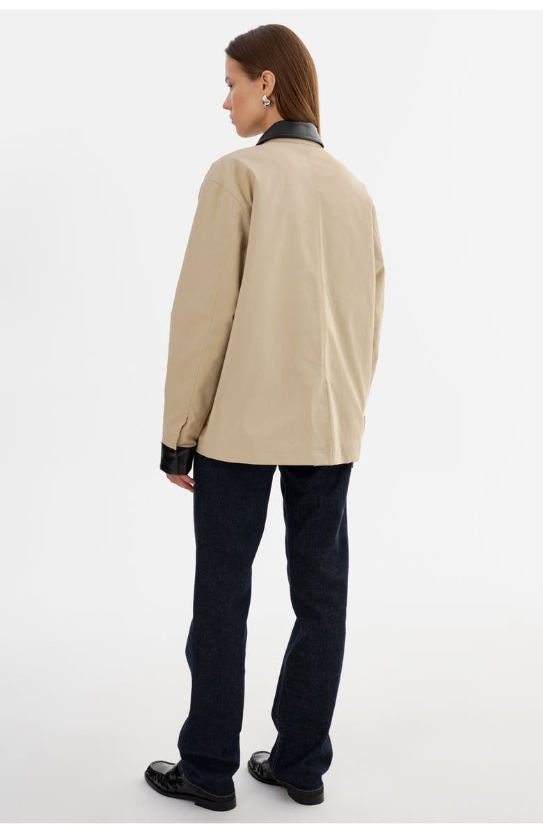 LAMARQUE Olivia | Barn Jacket, Alternate, color, Khaki/Black