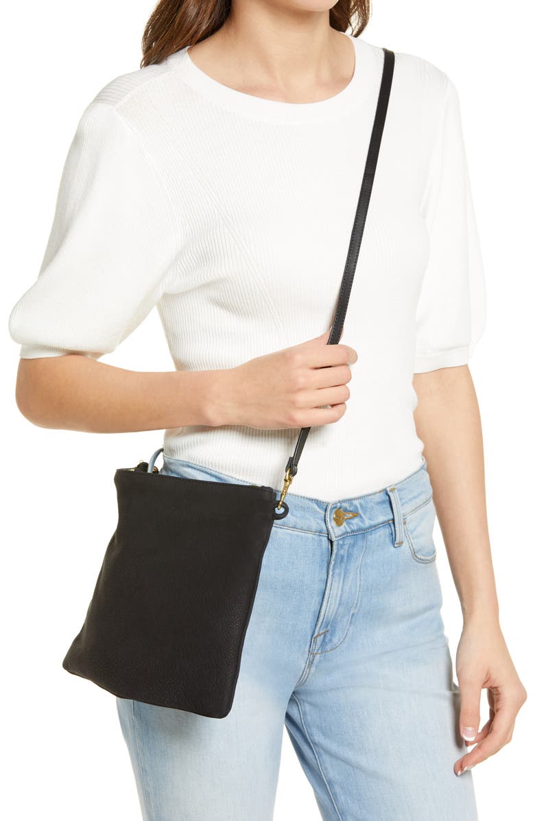 Clare V. Sac Bretelle Leather Shoulder Bag, Alternate, color,