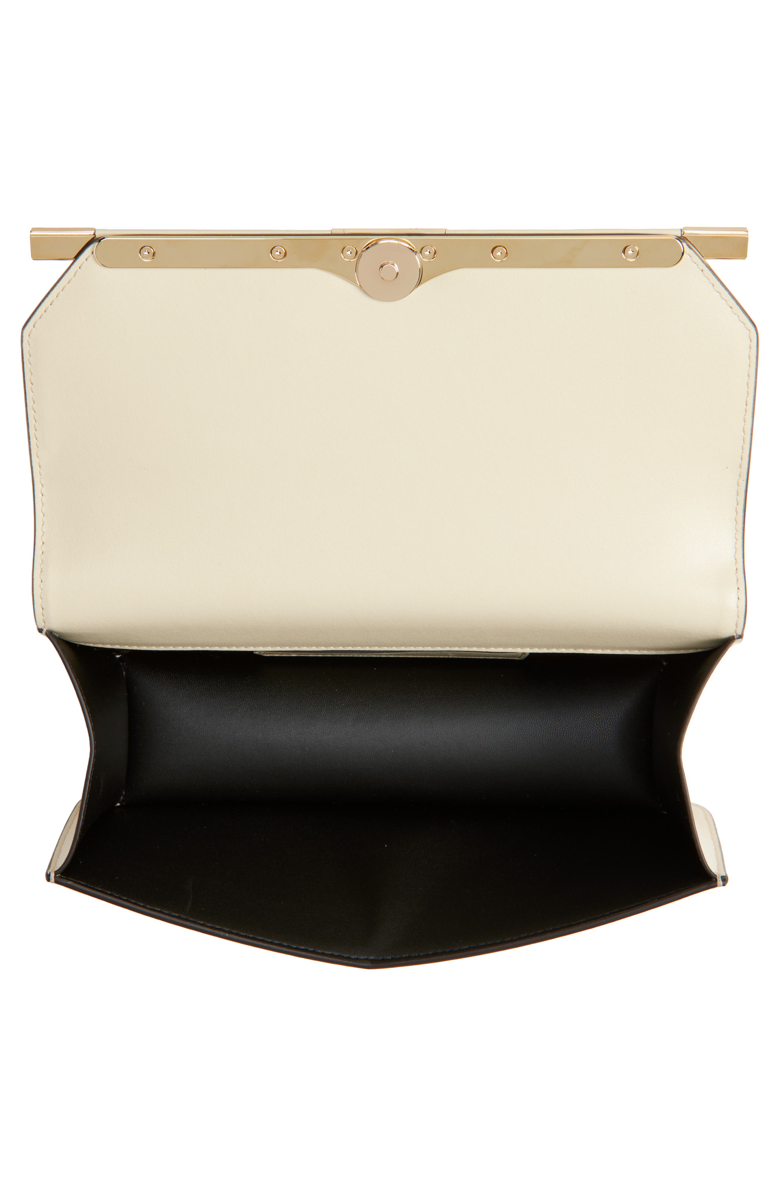 Victoria Beckham 202 Leather Clutch, Alternate, color, Ivory