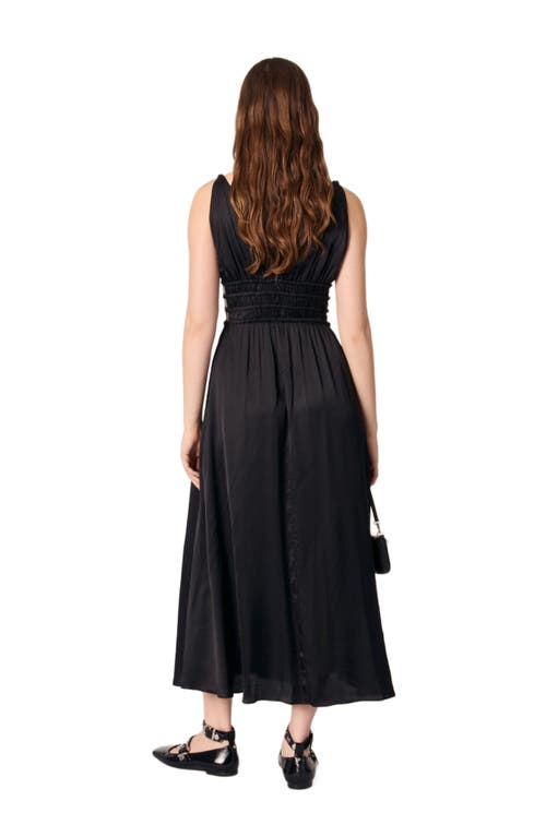 Maje Ryalana Plunge Neck Dress In Black