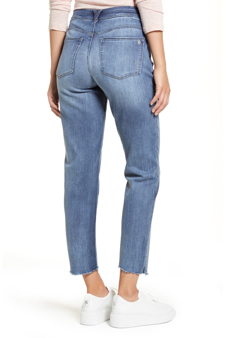Luxe Touch Ab-Solution High Waist Vintage Skinny Crop Jeans (Nordstrom Exclusive), Alternate, color, BLUE